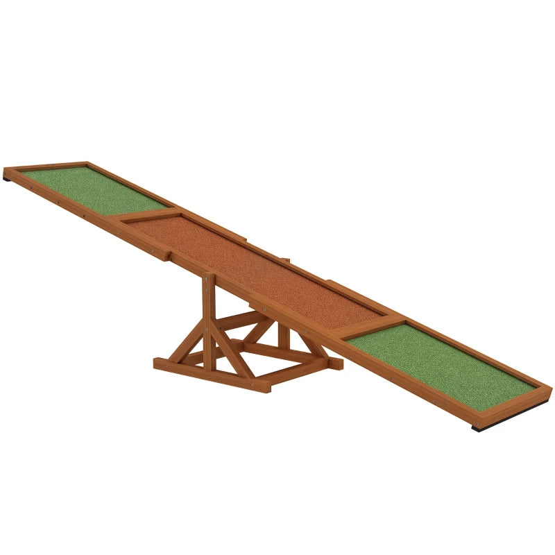 Wooden Dog Agility Seesaw For Training And Exercise, Weather Resistant, Orange