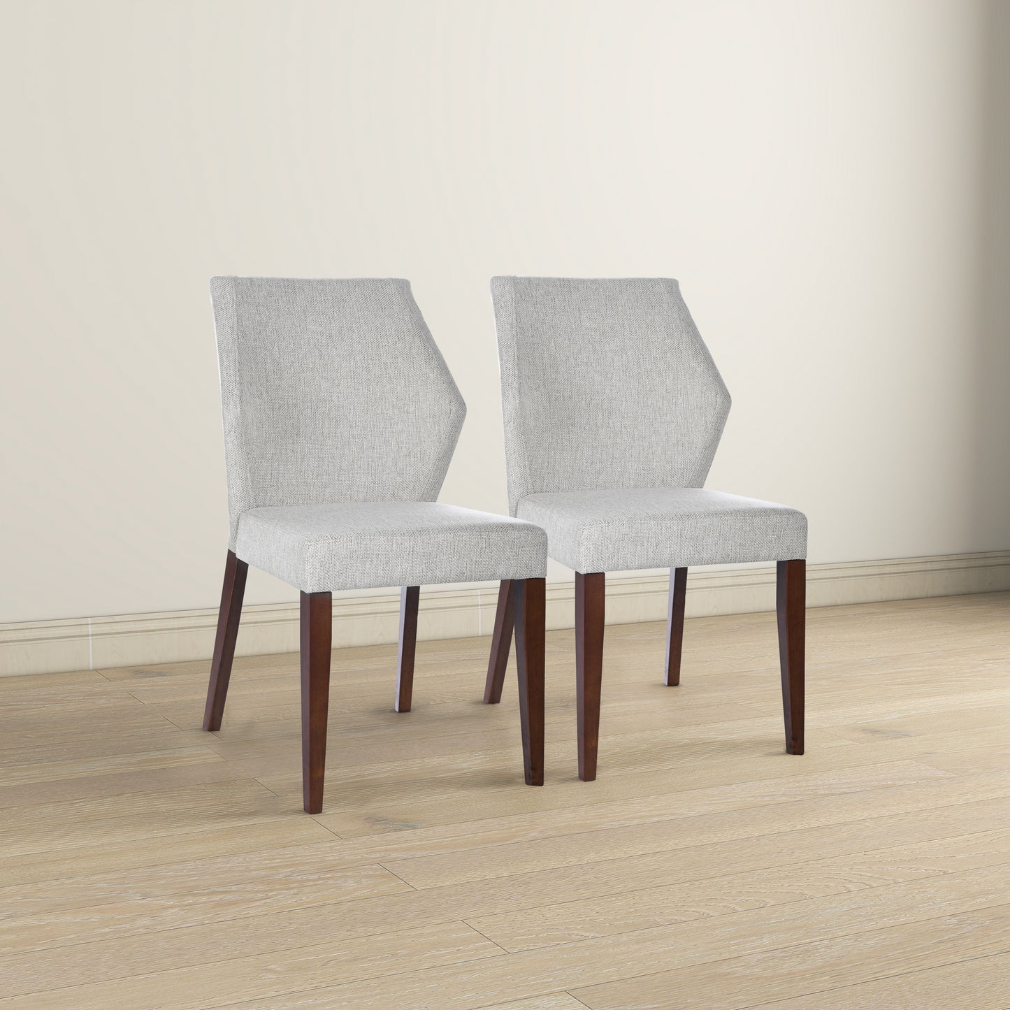 Luca Light Grey Fabric Dining Chair   Set Of 2