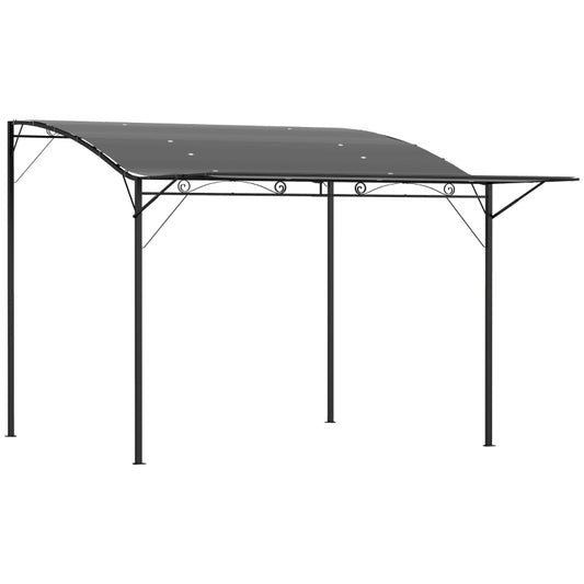 Outdoor Pergola And Patio Gazebo For Garden, Camper, Deck, Doors And Windows, Dark Gray