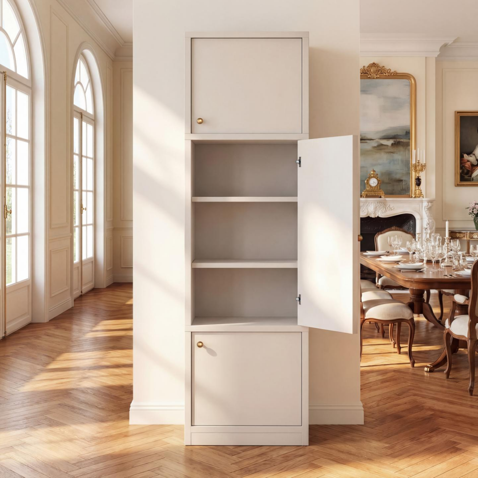Tall Narrow Pantry Cabinet 71 Inch Freestanding Storage Cabinet With Doors And Shelves, Adjustable Shelves, Drawer & Anti-Tip Kit, E1-Grade Wood, Warm White For Bathroom Storage Cabinet, Small Spaces