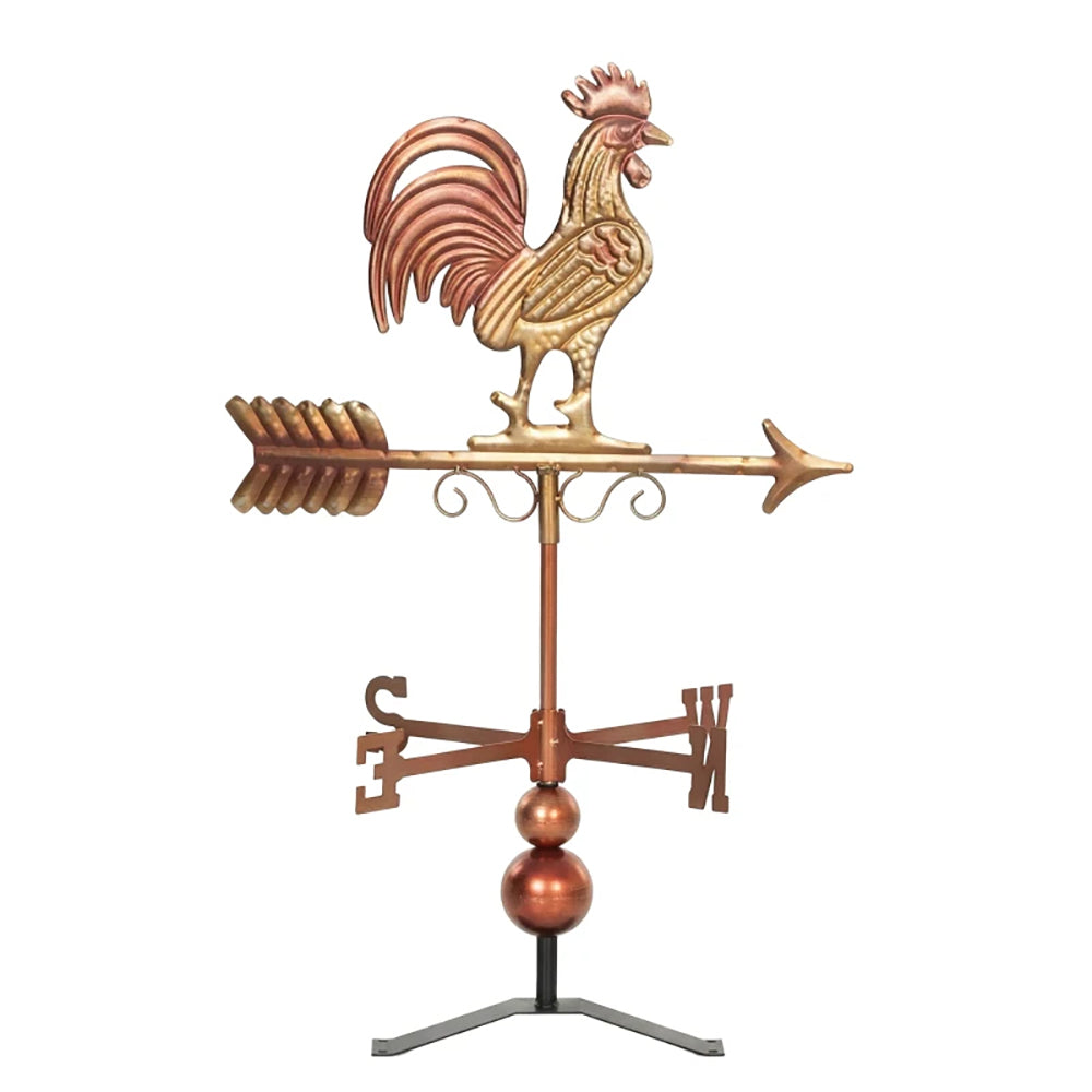 Metal Rooster Weathervane, Roof Mount Wind Direction Indicator, Outdoor Weather Vanes For Decorates Roofs, Gardens, Gazebos And Farmhouses