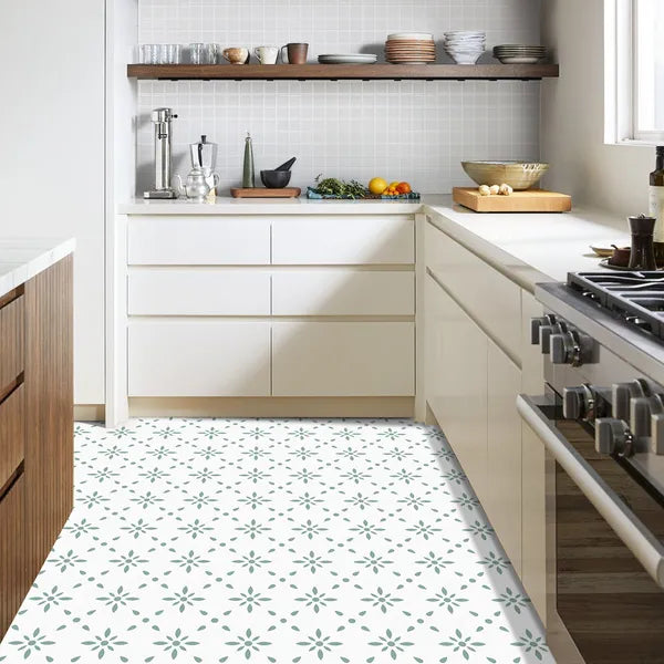 PVC Material 20pcs Self-Adhesive Floor Tiles, PVC Flooring 7.9 X 7.9 Inch Self-Adhesive Waterproof F, Waterproof And Non-Slip Features, DIY Suitable For Bathroom, Kitchen, Living Room, Covers 4.3