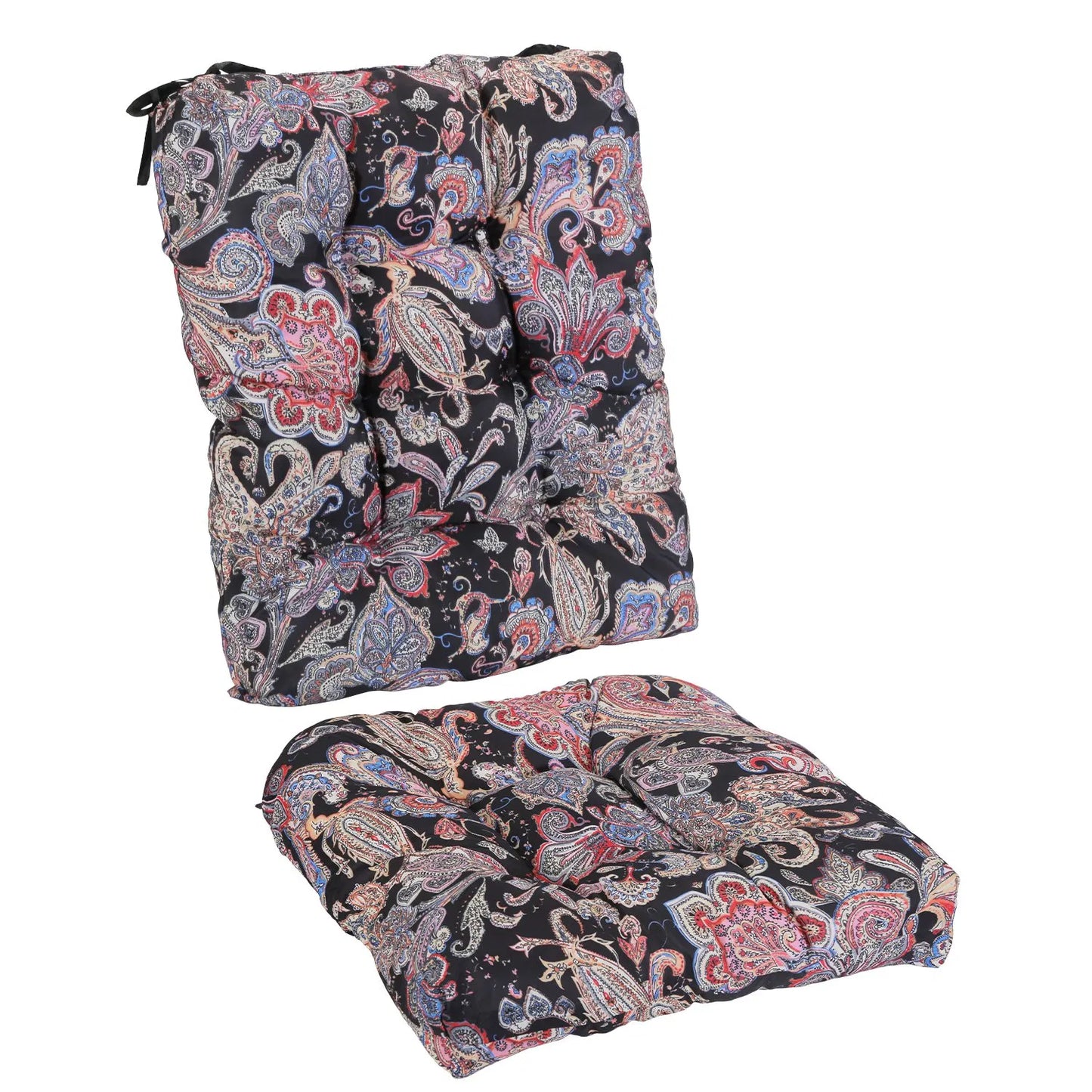 Waterproof Rocking Chair Cushion Upper And Lower Back And Seat Sets With Non-Slip Ties Oxford Cloth Surface Polyester Filling Comfortable For Indoor Home Office Car