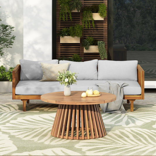 PATIO FURNITRE SETS- CLAREMONT 3 SEATER DAYBED   ACACIA WOOD TABLE