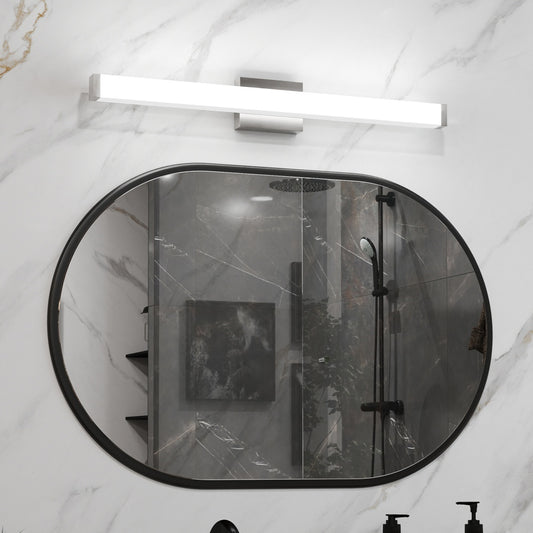 Bathroom Vanity Light Brushed Nickel Square LED 33inch 18W 6000K Cool White Light Wall Bar Lighting Fixtures Over Mirror