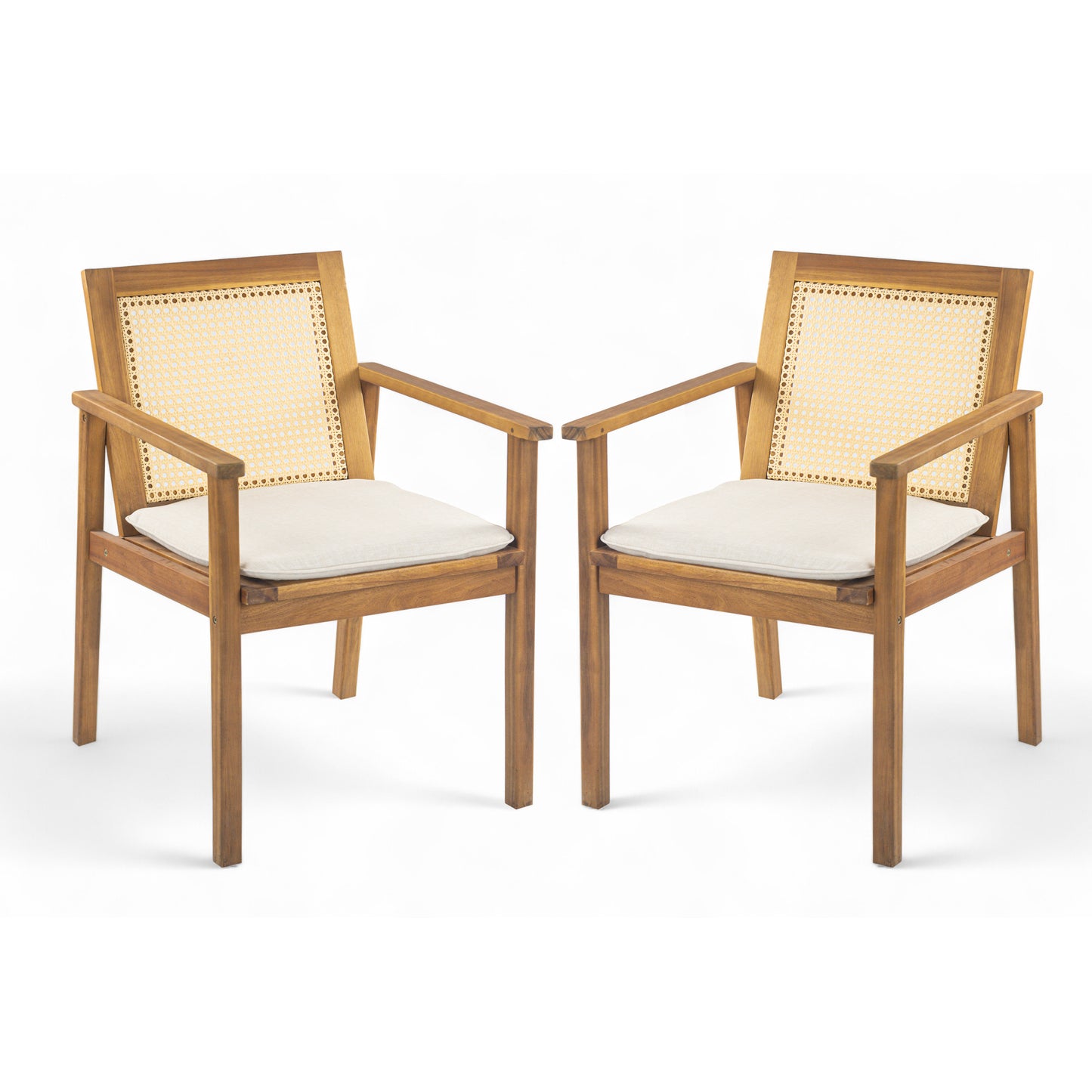 Preston Outdoor Dining Chair With Cushion Set Of 2