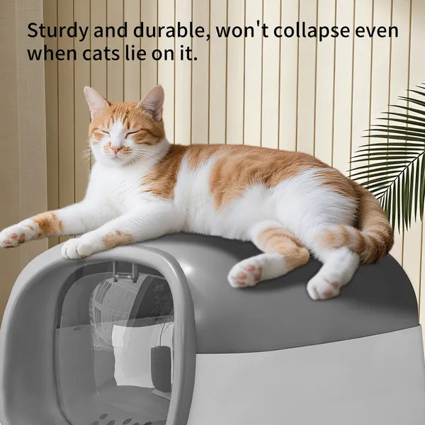 Thick Material Gray E24 Cat Litter Box, Stable And Durable Structure, More Reliable Cross-border Quality