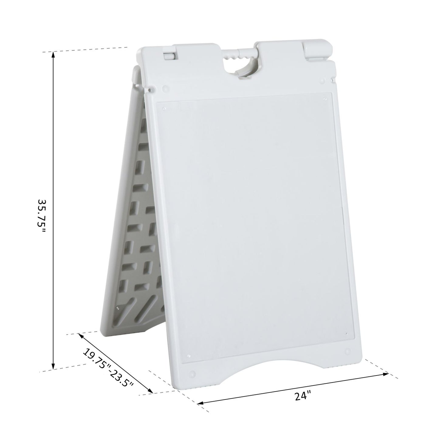 A Frame Sandwich Board Signs Outdoor 22" X 28" Sidewalk Sign With Weighted Tank & Weatherproof Design, White