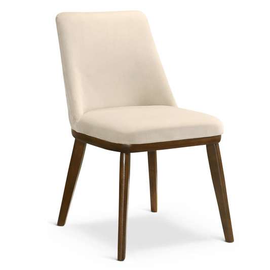 Clove Beige Velvet Dining Chair   Set Of 2   With Solid Wood Legs 33.1  H X 19.1  W X 23.6  D Kitchen Side Chairs