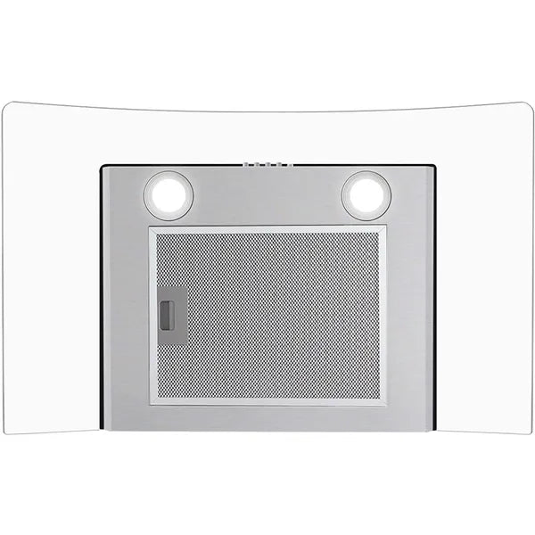 30" Wall Mount Range Hood 450CFM Tempered Glass Vented 3-Speed Fan W/LEDs
