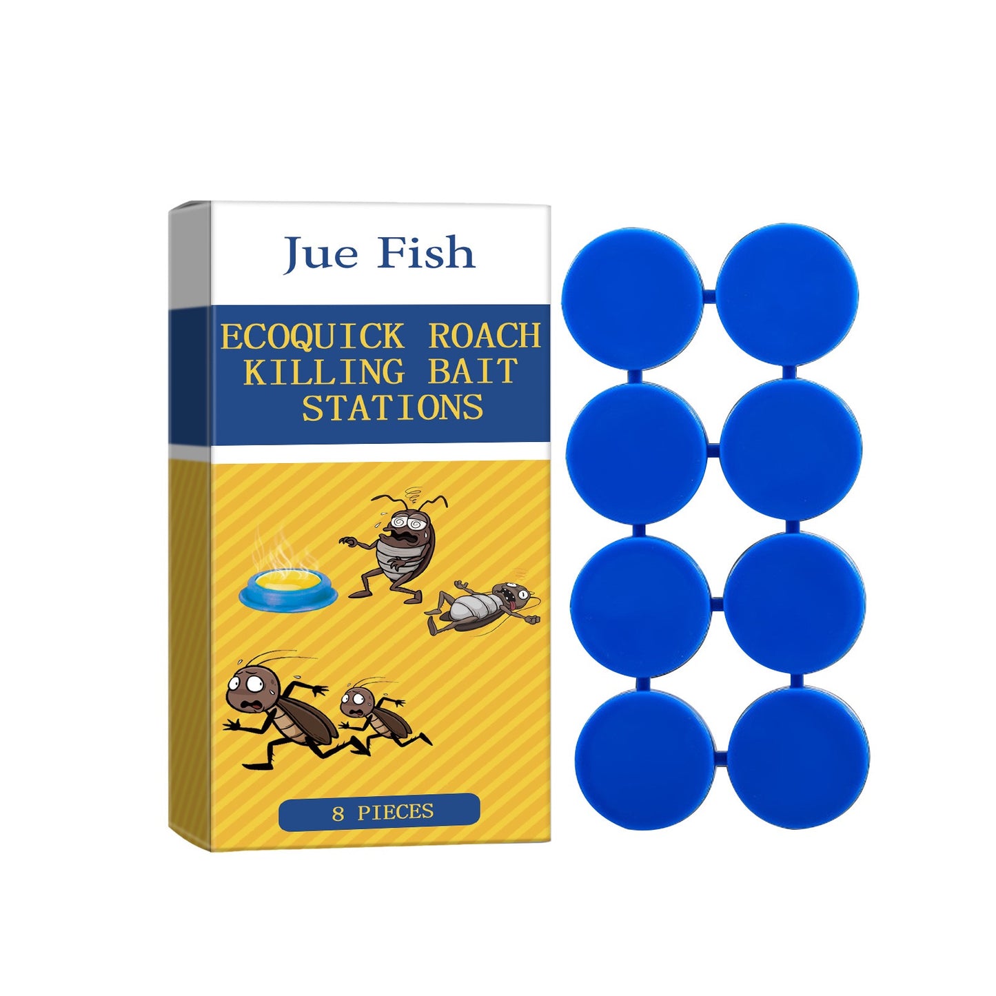 8pcs In 1box, Roach Killer Indoor Infestation, Roach Bait Gel Roach Traps Roach Repellent, Cockroach Killer Indoor Home For Small Large Cockroaches