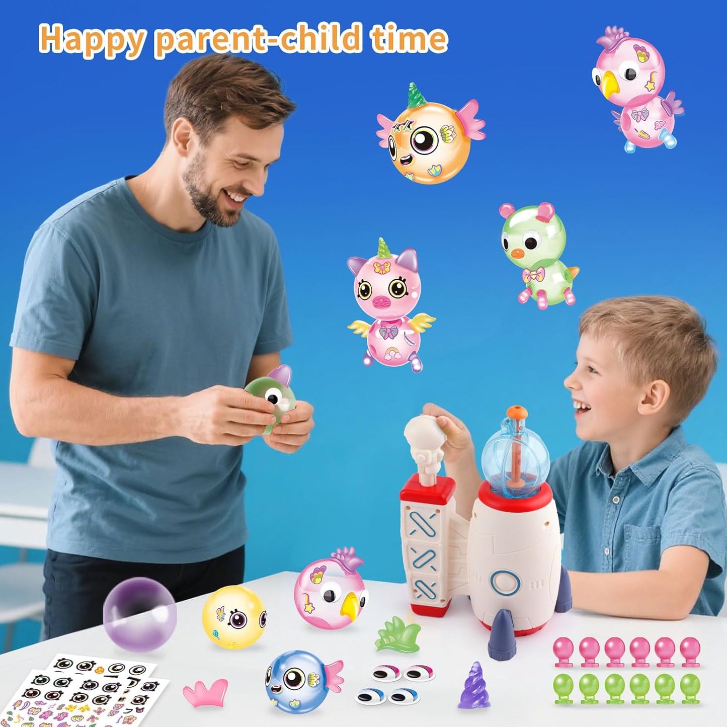 DIY Space Magic Balloon Craft Kit, Sticker Decorated Balloons Toy For Kids, DIY Creative Activity