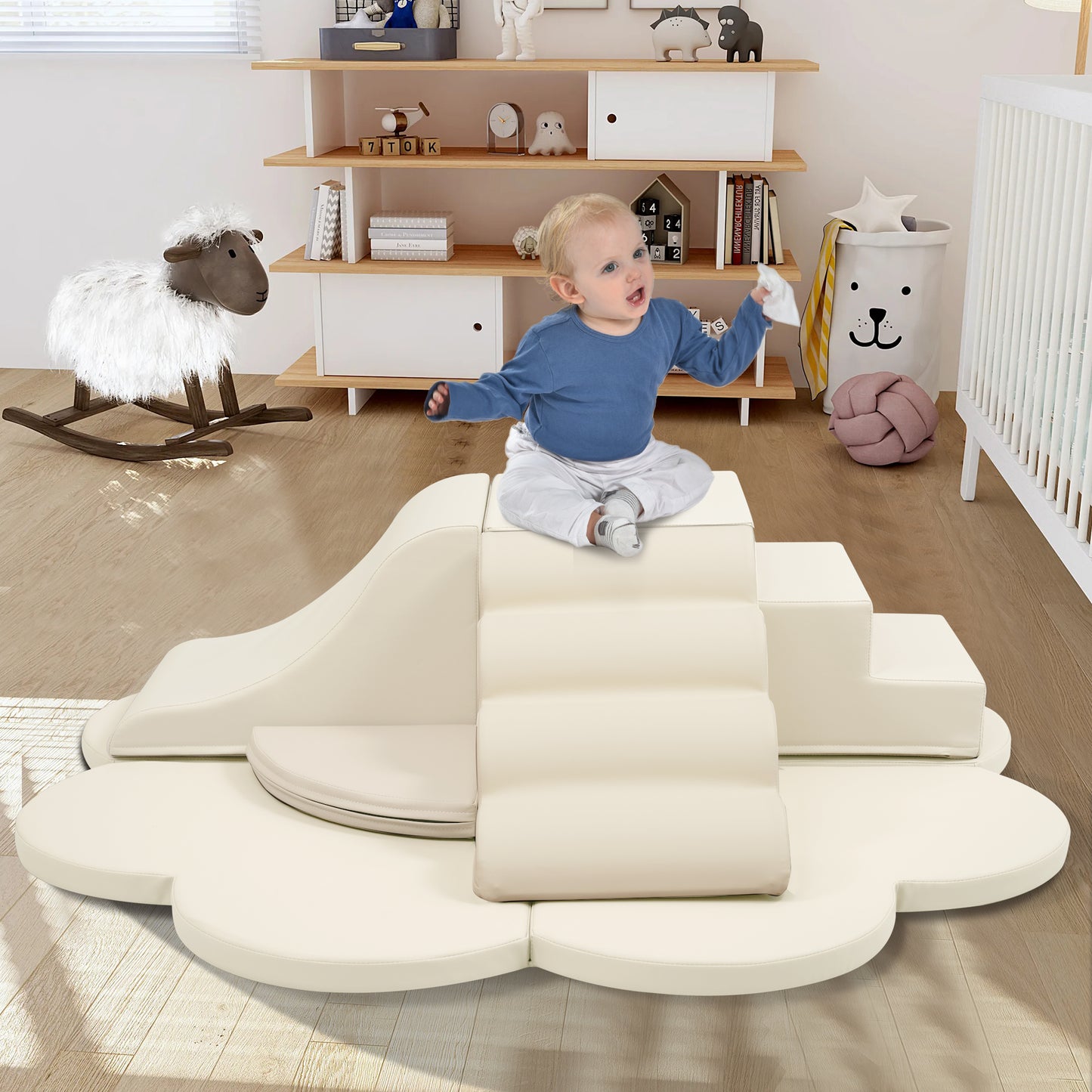 Soft Foam Block Play Structures Climbers For Child Development, 6-Piece Baby Foam Climbing Foam, Climbing Crawling Toys Soft Foam Blocks Activity Play Set