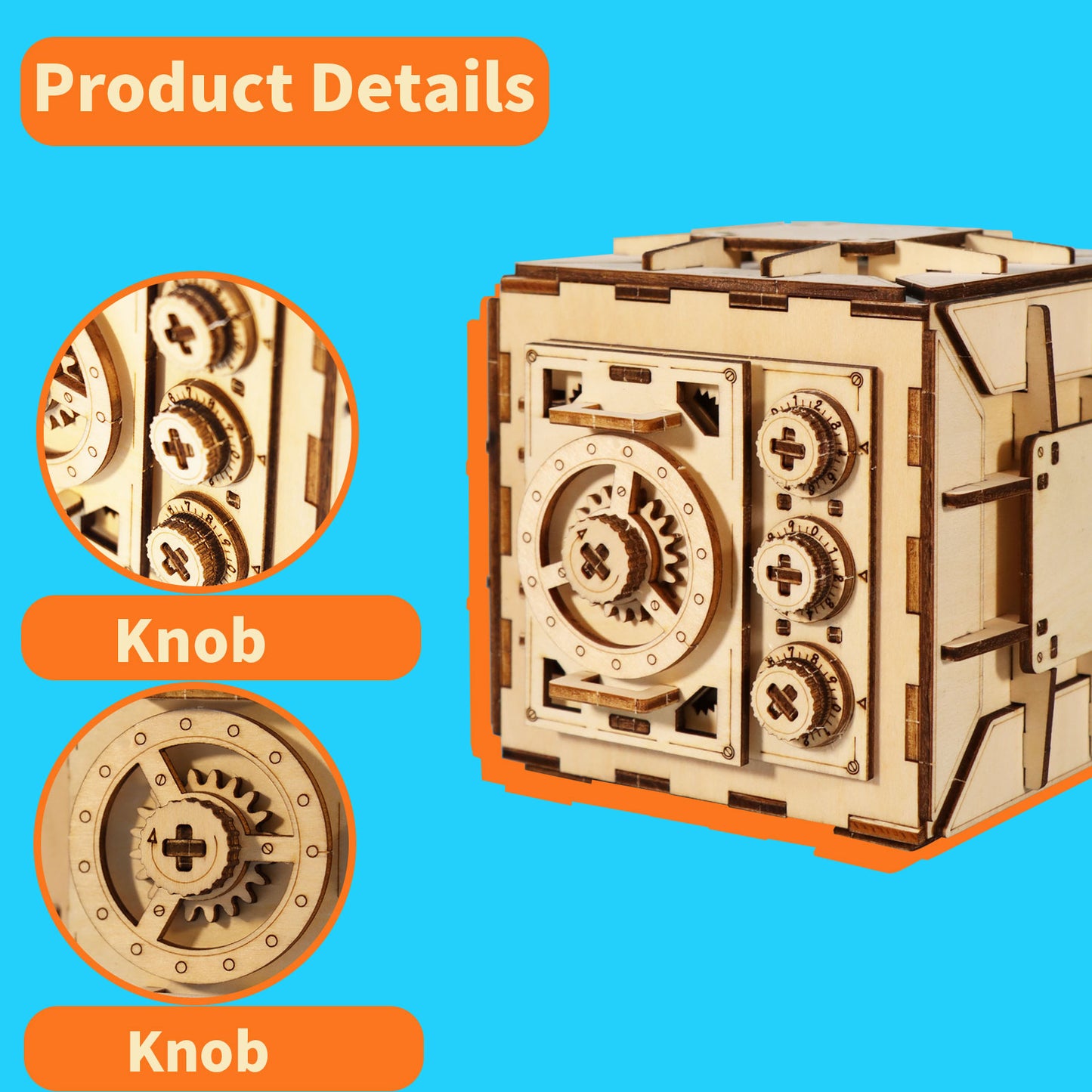 Sales Are Prohibited On The TEMU And SHEIN - 3D Wooden Puzzle DIY Locker Puzzle Box With Combination Model Kit For Adults To Build  Mechanical Store Your Precious Item