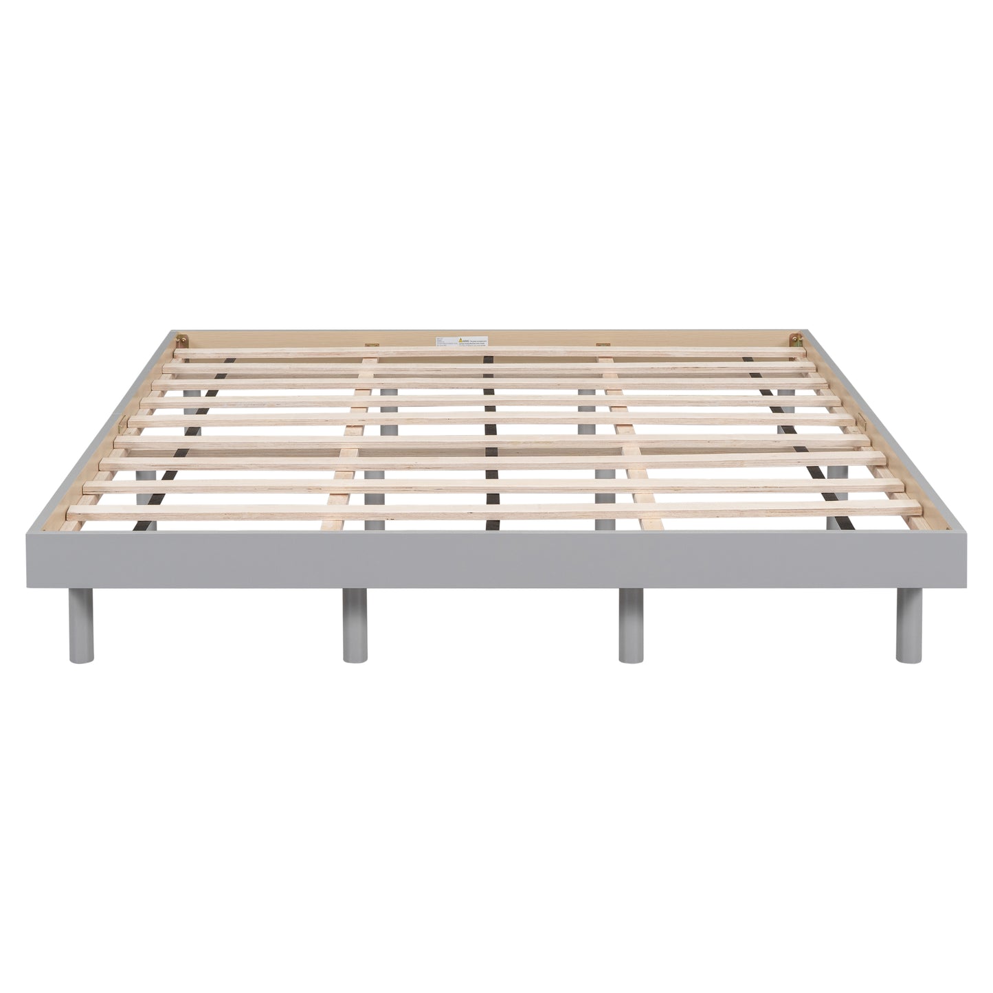 Modern Design Queen Floating Platform Bed Frame For Grey Color