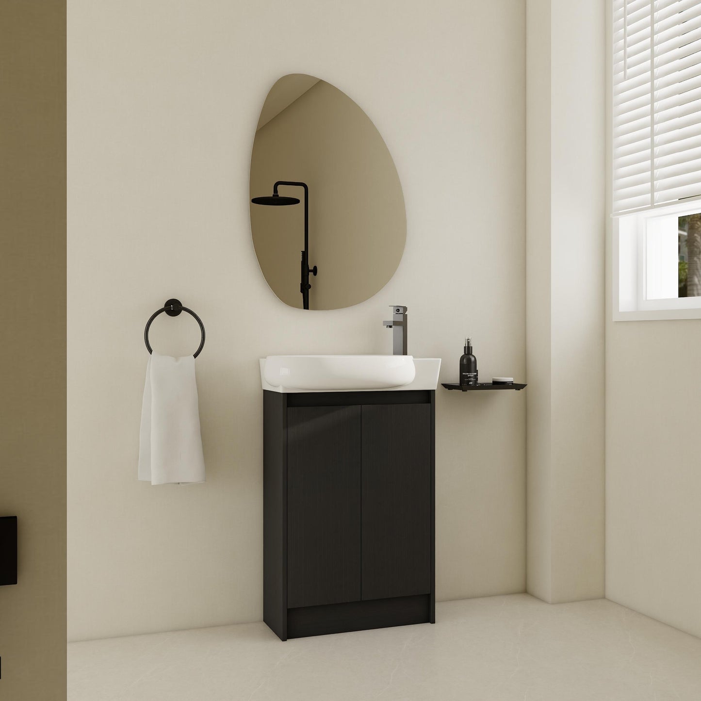 23  Freestanding Bathroom Vanity With Sink, Soft Close Doors