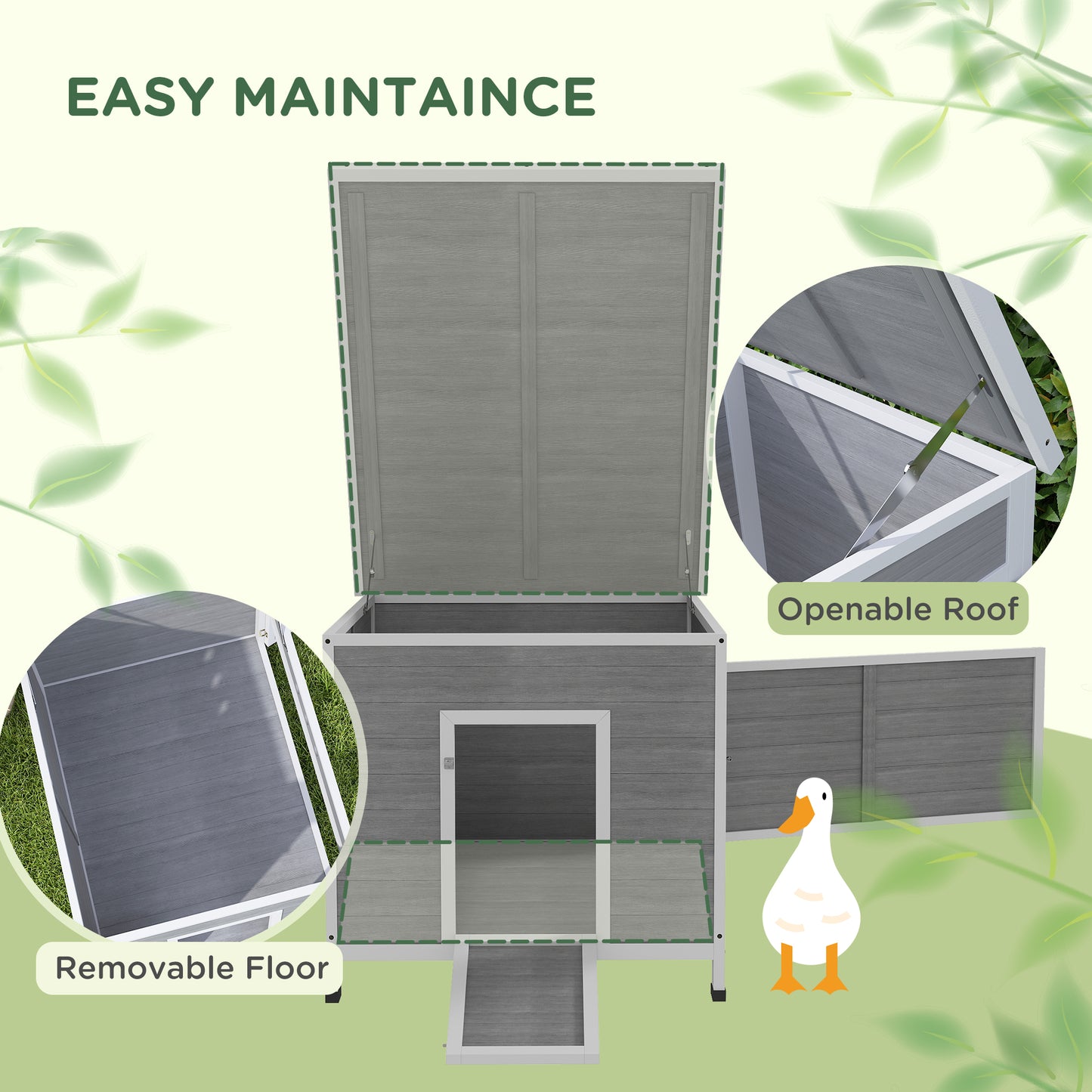 Wooden With Openable Roof Cage, Removable Floor