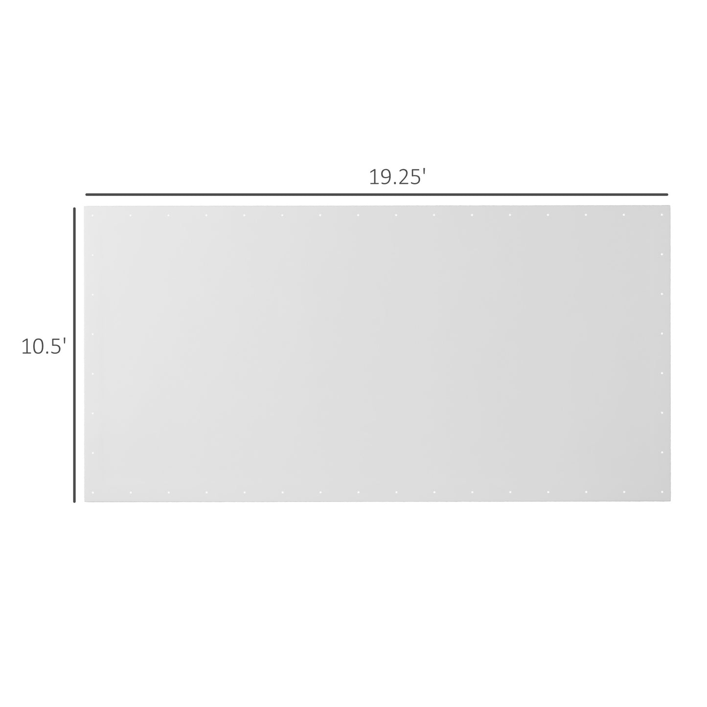 10 X 20ft Carport Roof, UV Resistant Canopy Replacement Cover With Ball Bungee Cords, White