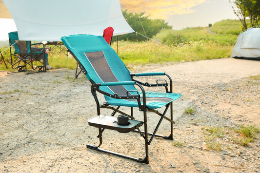 Camping Directors Chair, Heavy Duty,Oversized Portable Folding Chair With Side Table, Pocket For Beach, Fishing Trip,Picnic,Lawn Blue