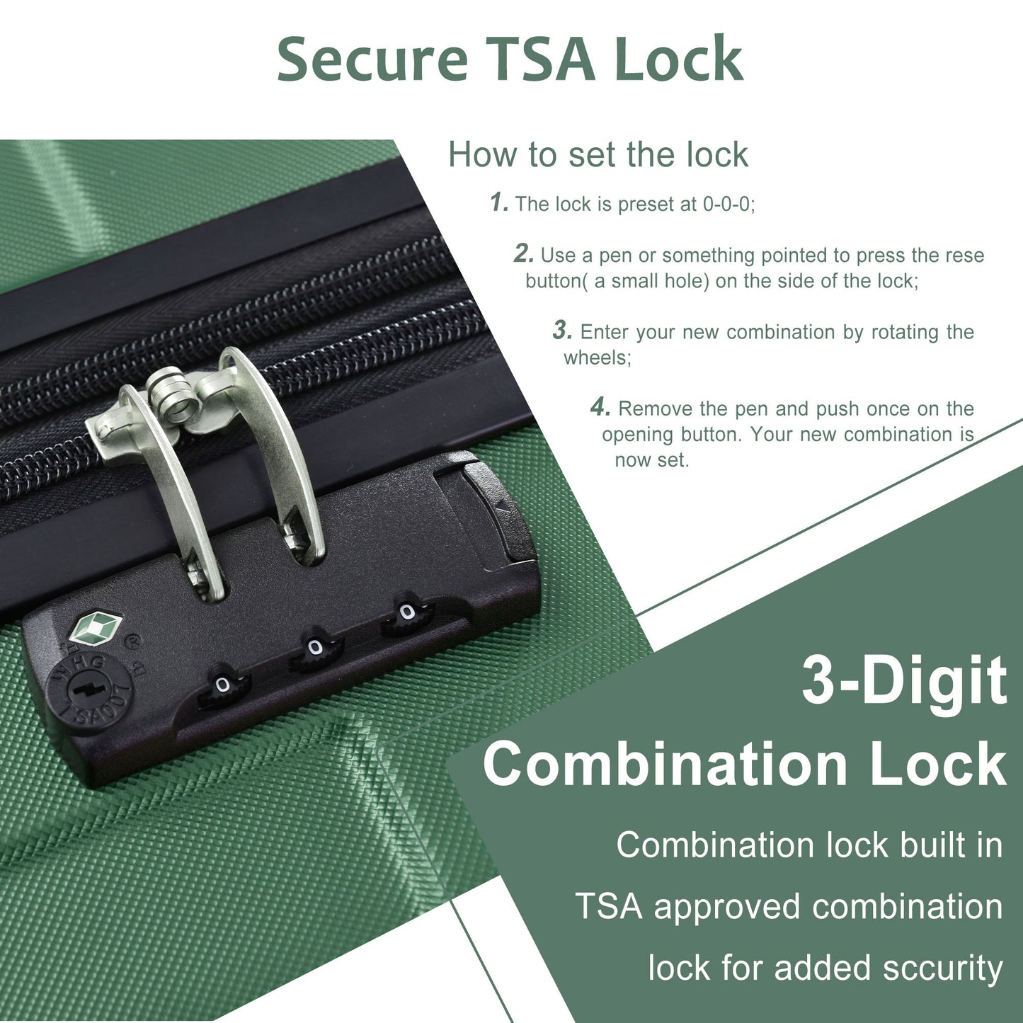 Hardshell ABS Luggage Sets 2 Piece Suitcase Set Expandable With TSA Lock Spinner Wheels For Men Women