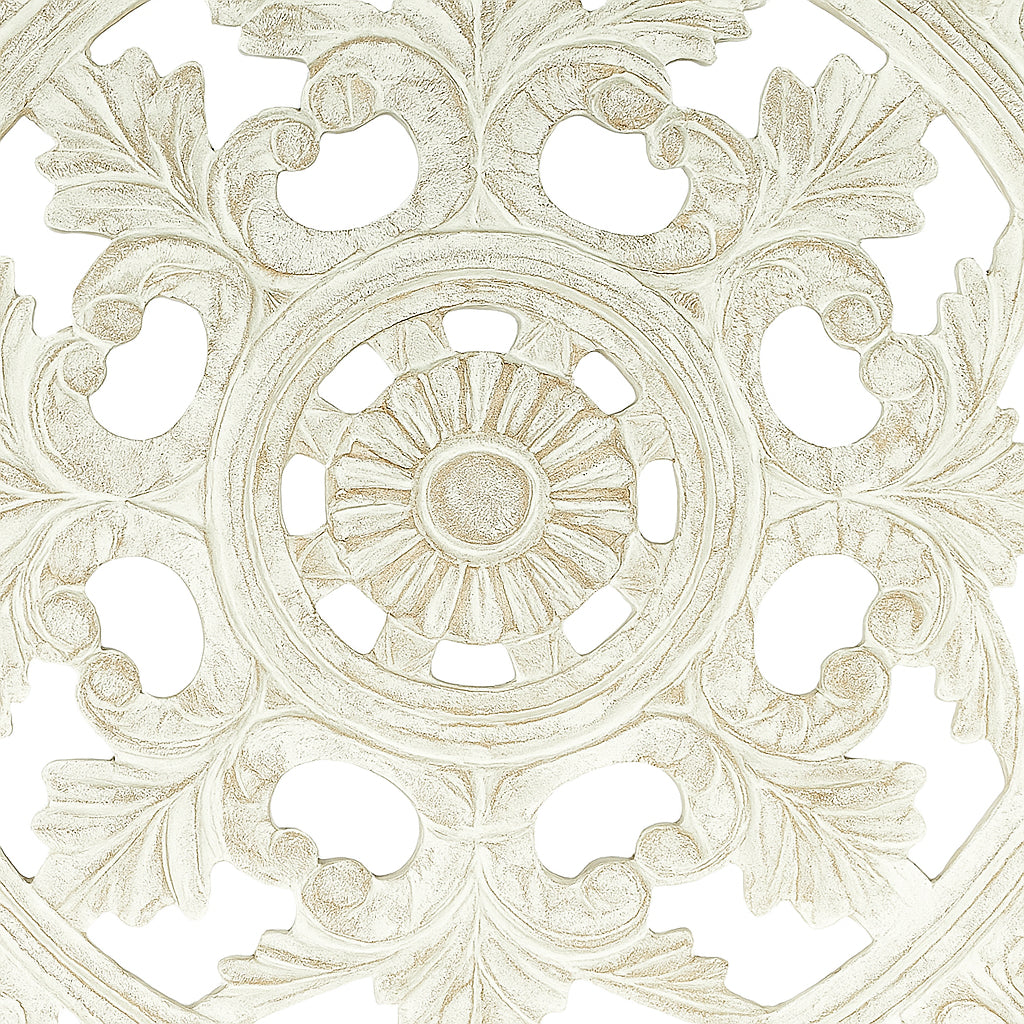 White Square Shape Handcrafted Wooden Wall Decor -36 X36  Elegant Home Accent