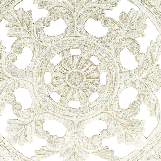 White Square Shape Handcrafted Wooden Wall Decor -36 X36  Elegant Home Accent