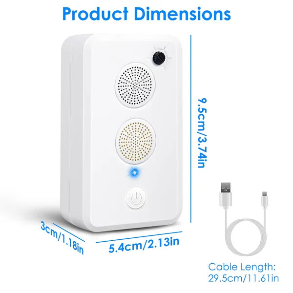 2Pack/4Pack Options - Rechargeable Ultrasonic Bat Repellent Indoor Outdoor Bird Mouse Deterrent Device With 6 Adjustable Levels For Attic Porch House