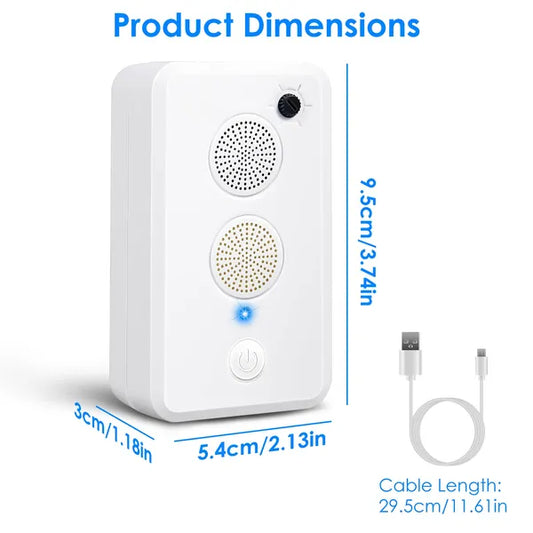 2Pack/4Pack Options - Rechargeable Ultrasonic Bat Repellent Indoor Outdoor Bird Mouse Deterrent Device With 6 Adjustable Levels For Attic Porch House