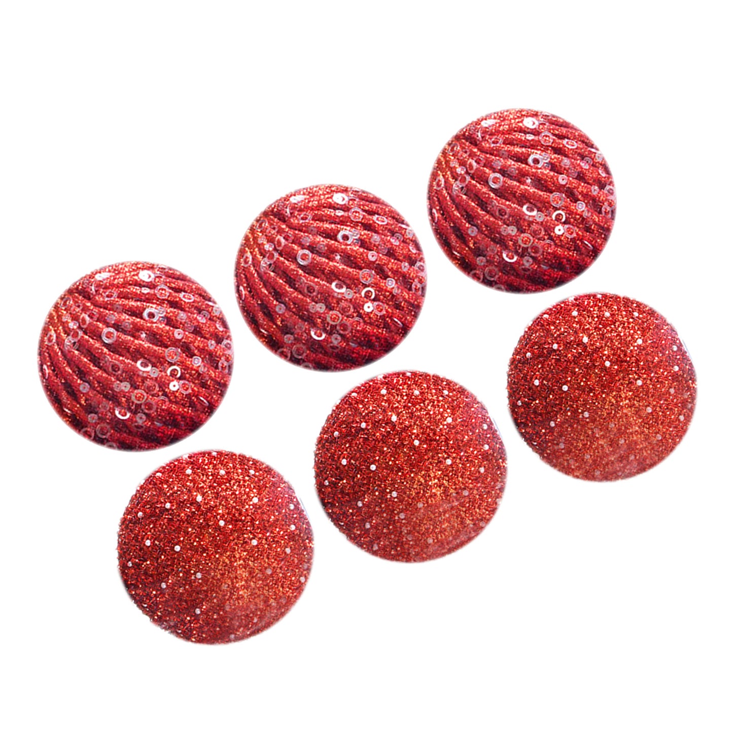 6Pcs Xmas Tree Snowball Ornaments Pendant Decor Foam Wedding Decoration Scene Props 10cm Red