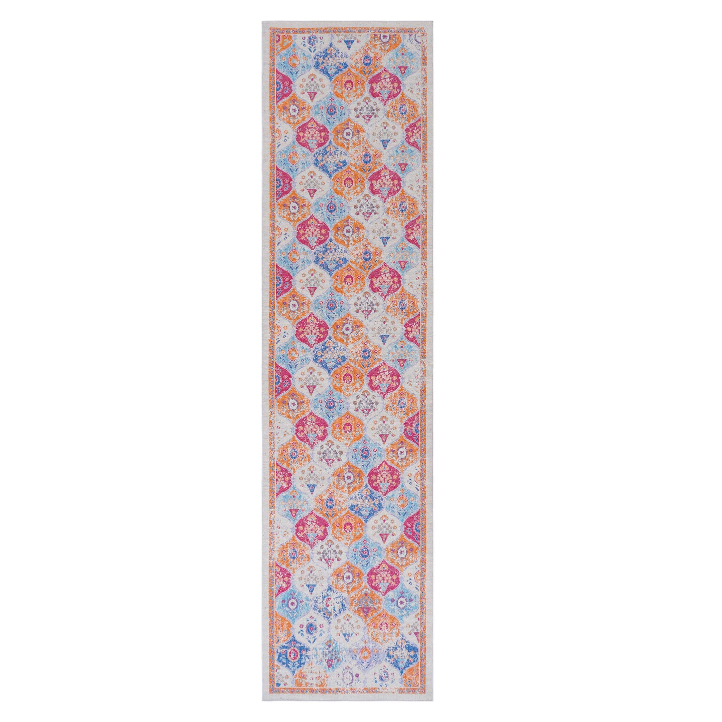 MAVAL Cream Washable Rug 2'6'' X 10' Runner Rug  Cream, 2'6'' X 10'
