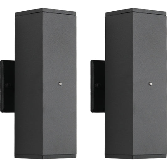 Outdoor Wall Light Fixture,Exterior Lighting Fixtures,Dusk To Dawn Modern Sconce Lights For Porch Patio Garage Front Door  Black,Square,with Sensor,2PK