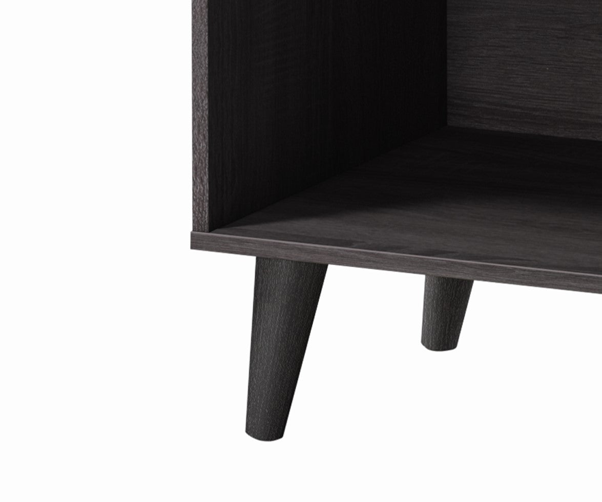 Amidon TV Stand For TVs Up To 47.3  , With 2 Storage Shelves& 1 Cabinet, Modern Entertainment Centre For TV In Living Room In Dark Gray    White