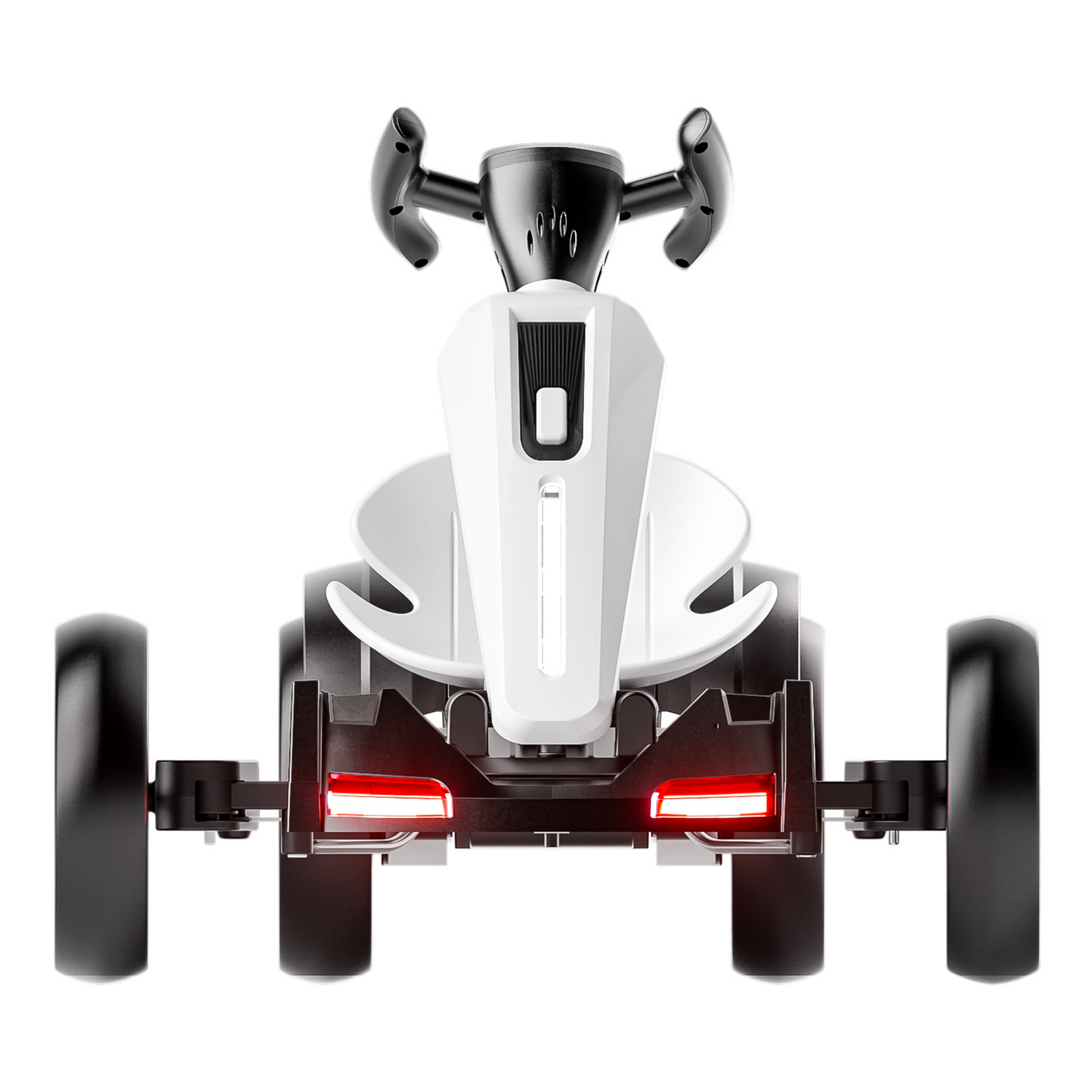 12V Electric Kids Pedal Go Kart, Folder Go Kart, Outdoor Ride On Toy With Adjustable Seat, 4 Non-Slip EVA Wheels For Boys And Girls For Age 3-6 Years Old-White