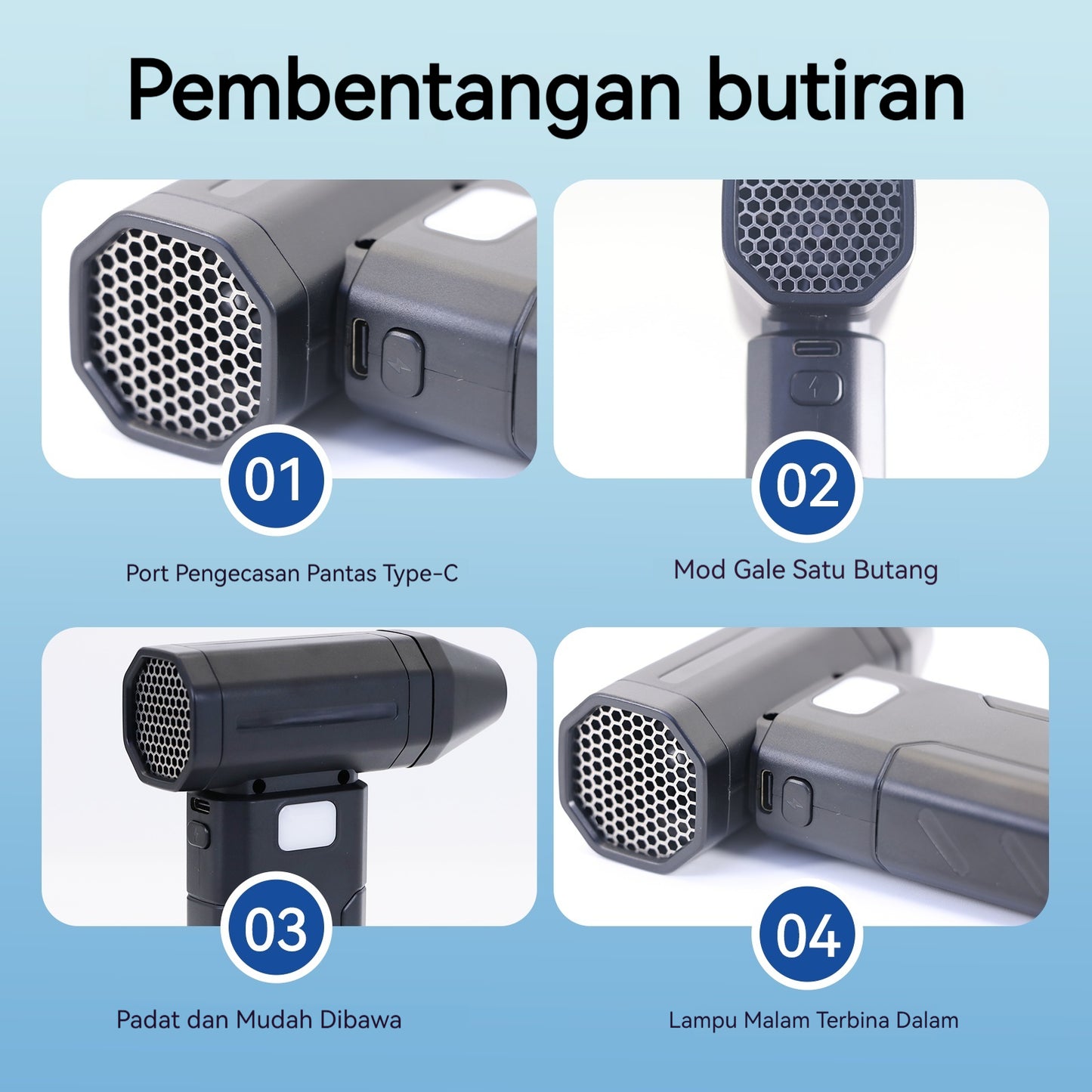 Violent Fan Turbojet Fan Li-On Rechargeable