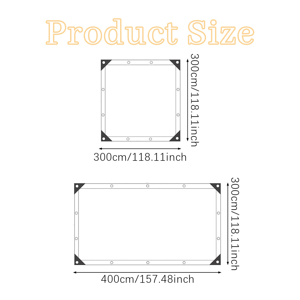 Rectangle Sun Shade Sail With 4 Snap Hook  UV Blockage
