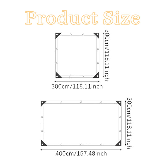Rectangle Sun Shade Sail With 4 Snap Hook  UV Blockage