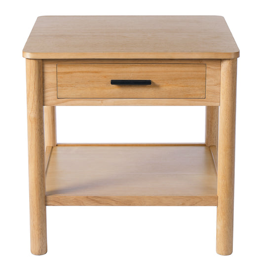 END TABLE K D WITH 1 DRAWER,NATURAL COLOR