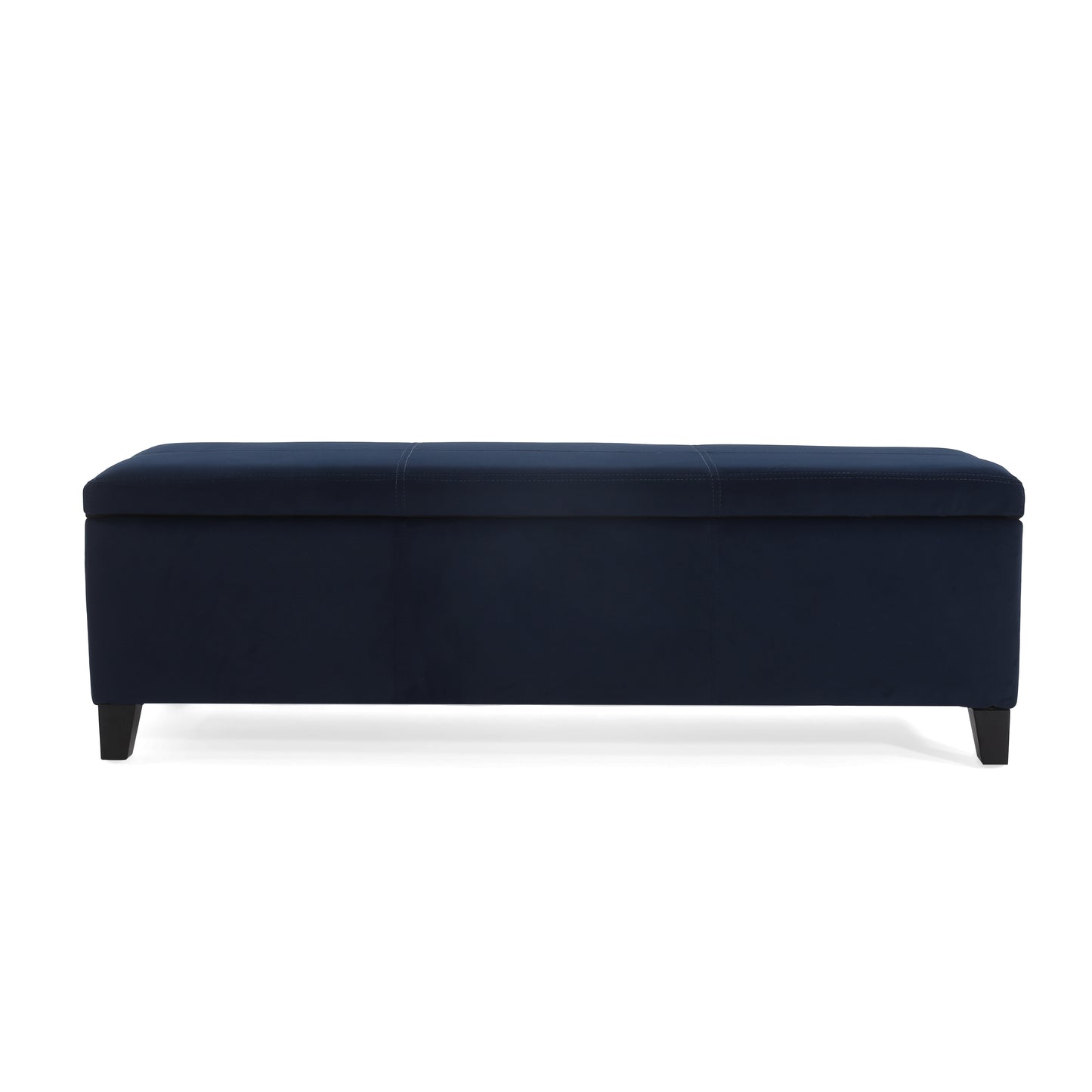 Indoor Dark Blue Storage Ottoman Bench - 51.25  L Upholstered Entryway Bench With Hidden Storage, 300lbs Weight Capacity For Living Room, Bedroom & Hallway