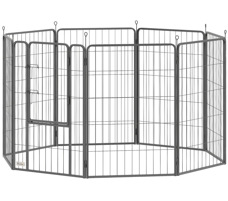 39 Inch Exercise Pen, 8 Panel Metal Pet Fence