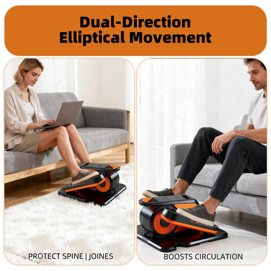 Compact Under-Desk Elliptical --Quiet Mini Pedal Exerciser With Adjustable Speed And LED Display