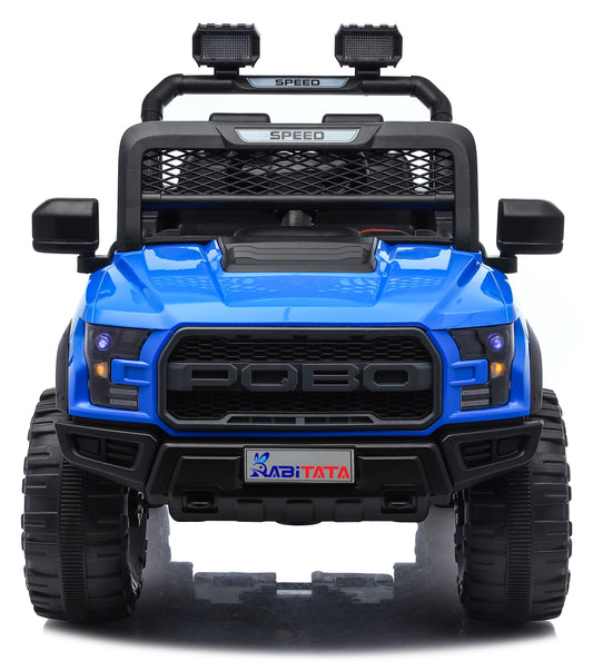 Kids Electric Ride On Car, 12V 2 Motors Off Road Toy Car With 2.4G Remote Control, LED Lights, Music Player, Swing Function, 4 Wheel Shock Absorption For 3-8 Year Old Boys Girls