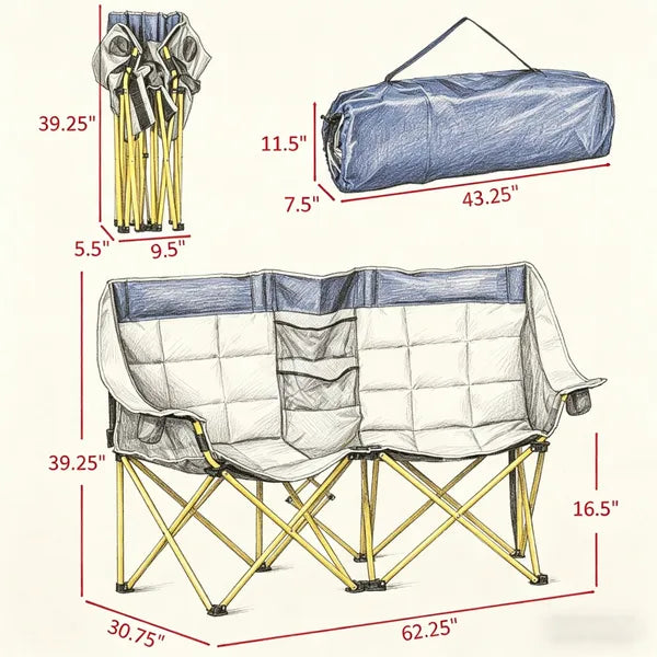 Double Folding Chair