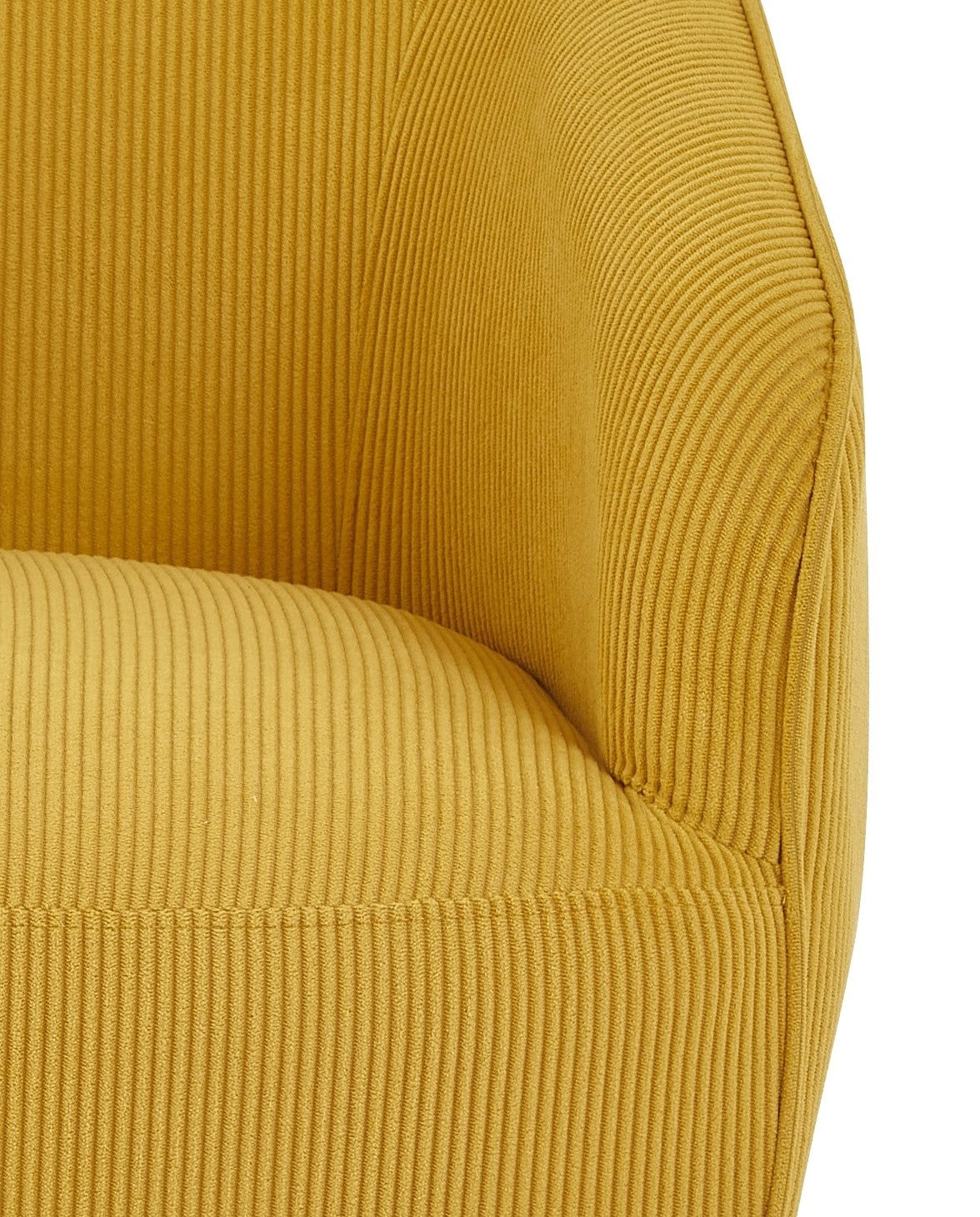 Corduroy Accent Chair With Gold Metal Legs, Modern Upholstered Armchair, Comfy Barrel Chair For Living Room Bedroom