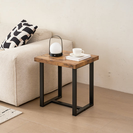 Walnut Night Stand,MDF SideTable, Small Tea Table, Sofa Table With Metal Leg