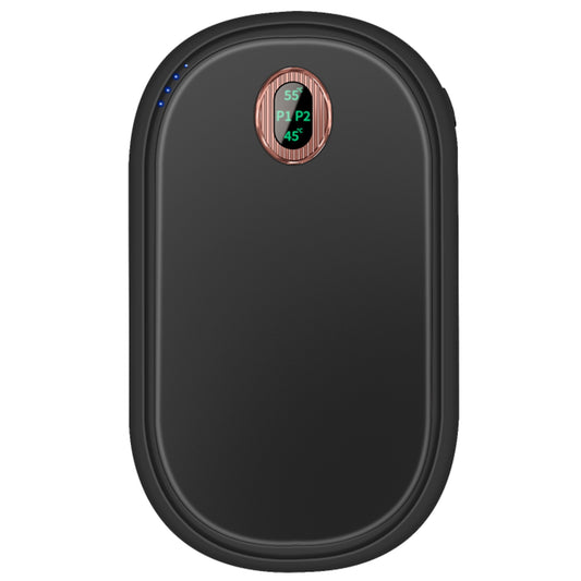 Black-Pink Color Options -- 1Pc Rechargeable Hand Warmer Electric Hand Heater Portable Reusable Pocket Warmer Power Bank With Digital Display 2 Levels Double-sided Heating