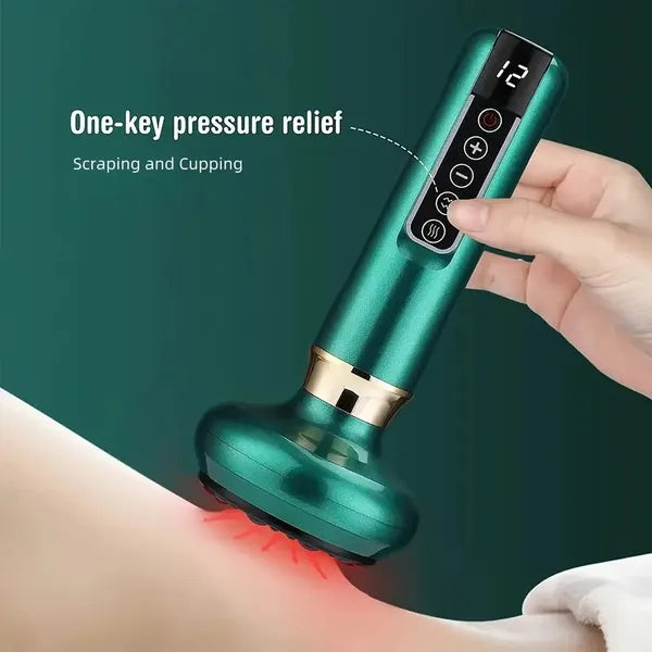 Cupping Massager, 12-level Body Scraping Tool, Cupping Tool. USB Rechargeable, Equipped With 1800mAh Lithium Battery, Available In White, Green, Gray (upgraded Version Suitable For Scraping)