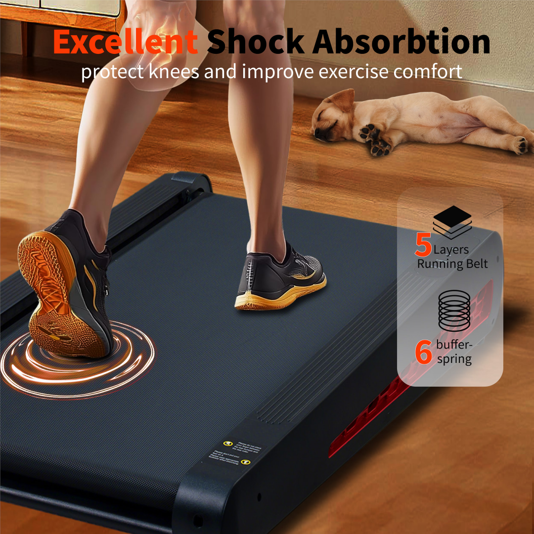 7 Incline Walking Pad Treadmill  Portable Compact Treadmills Under Desk Treadmill, Incline Treadmills For Home Office, Upright Stand, 2.55HP Portable Treadmill With 220 Lbs Capacity LED Display