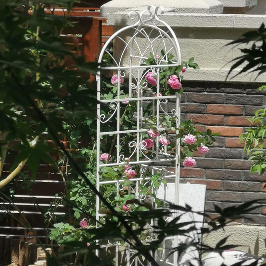 2 Pack Metal Garden Trellis 71  X 19.7  Rustproof Trellis For Climbing Plants Outdoor Flower Support Cream White