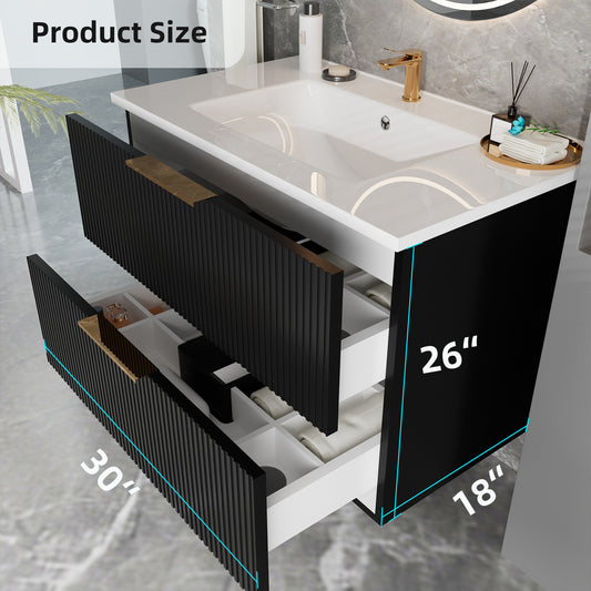 075 Cabinet Black Without Sink