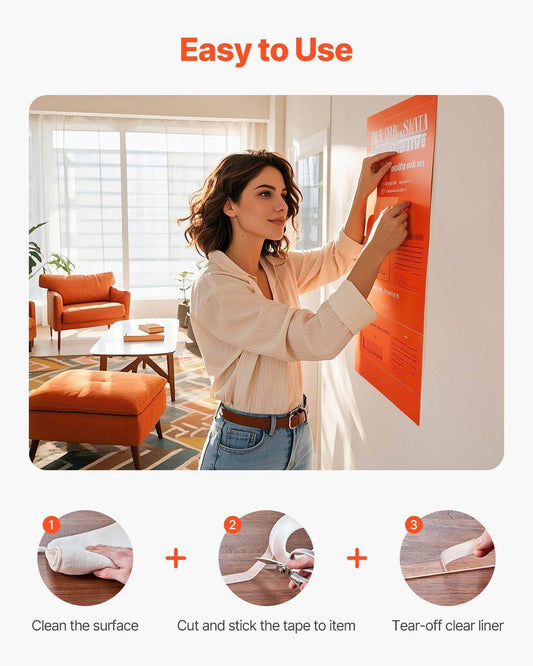 Strong Adhesive, Waterproof, High Temperature Resistant, Long-lasting Double-sided Tape, A Must-have For Home DIY And Office Use.
